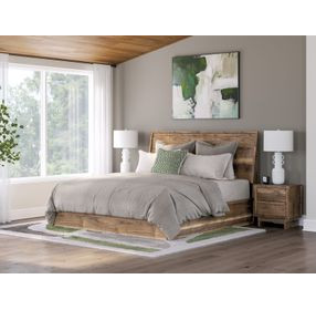 Darcalli Warm Natural Brown King Panel Headboard