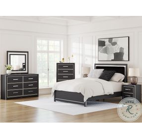 Ravalori Black Panel Upholstered Bedroom Set