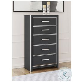 Ravalori Black 5 Drawer Chest