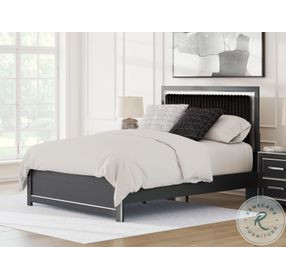 Ravalori Black Queen Panel Upholstered Bed