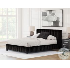 Ravalori Black Queen Upholstered Bed