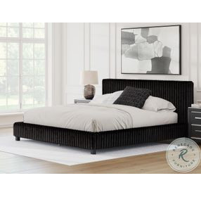 Ravalori Black King Upholstered Bed