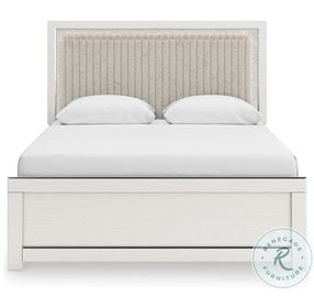 Ravalori White Panel Upholstered Bedroom Set