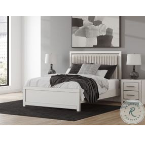 Ravalori White Queen Upholstered Panel Bed