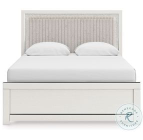 Ravalori White Upholstered Panel Bedroom Set