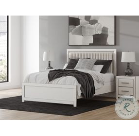 Ravalori White Upholstered Queen Panel Bed