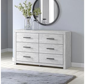 Cayboni Whitewash Six Drawer Dresser