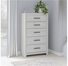 Cayboni Whitewash Five Drawer Chest