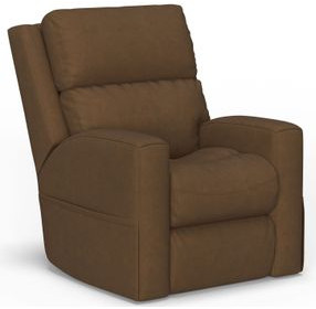 Score Brown Leather Zero Gravity Power Lift Recliner with Power Lumbar and USB Charging