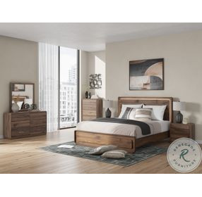 Hollinaze Walnut Brown California King Panel Bed