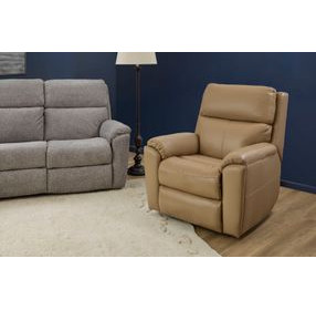 Porter Brown Leather Power Recliner with Power Headrest and Lumbar