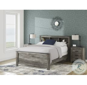 Frandern Gray Queen Bookcase Panel Bed