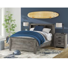 Frandern Rusti Warm Gray Full Bookcase Headboard