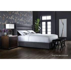 Emmit Quarry Queen Upholstered Platform Bed