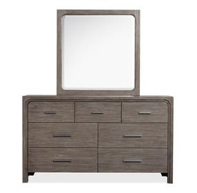 Westbourne Dark Umber 7 Drawer Dresser with Rectangular Mirror