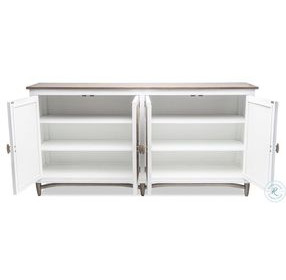 Hearthwood Sea Drift and White 4 Door Credenza