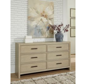 Calmoro Gray Wash 6 Drawer Dresser