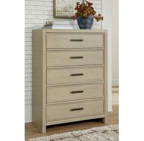 Calmoro Gray Wash 5 Drawer Chest