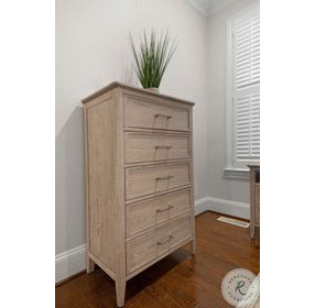 Harborview Glazed Driftwood 5 Drawer Chest