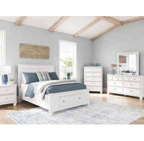 Fortman White 7 Drawer Dresser and Rectangular Mirror