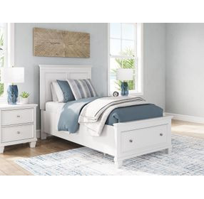 Fortman White Twin Storage Panel Bed