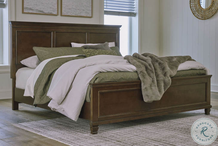 B685 Danabrin Rich Brown Cherry Queen Panel Bed From Ashley Furniture ...