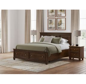 Danabrin Brown King Storage Panel Bed