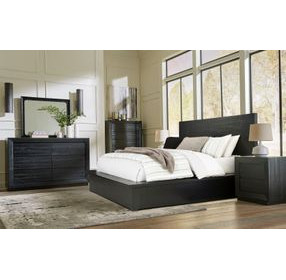 Londer Black Panel Bedroom Set