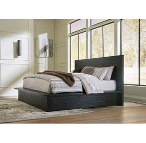 Londer Black King Panel Bed