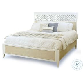 Oceanview Sand and Stark White King Panel Bed