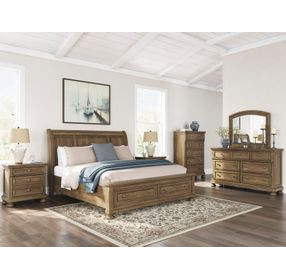 Vandenmore Medium Brown Sleigh Storage Bedroom Set