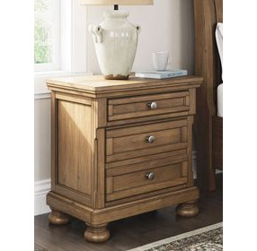 Vandenmore Medium Brown 2 Drawer Nightstand