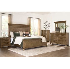 Drojan Medium Brown Panel Bedroom Set