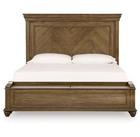 Drojan Medium Brown California King Storage Panel Bed