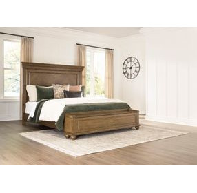 Drojan Medium Brown King Storage Panel Bed