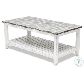 Garden Gate Distressed Grey Rectangular Coffee Table