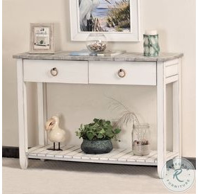 Garden Gate Distressed Grey Rectangular Console Table