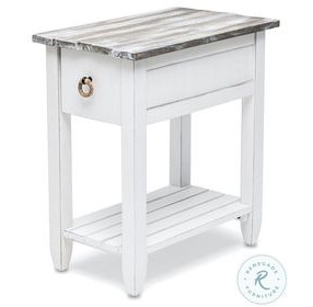 Garden Gate Distressed Grey Rectangular Chairside Table