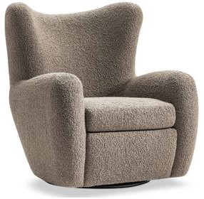 Silvi Brown Upholstered Swivel Accent Chair