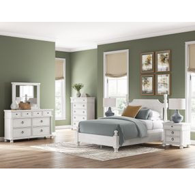 Greddinton Antique White 8 Drawer Dresser and Rectangular Mirror