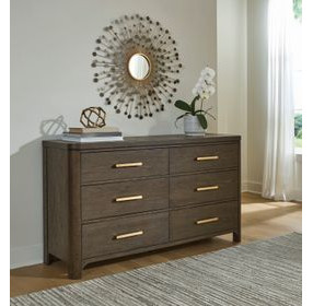 Brillynd Burnished Brown 6 Drawer Dresser