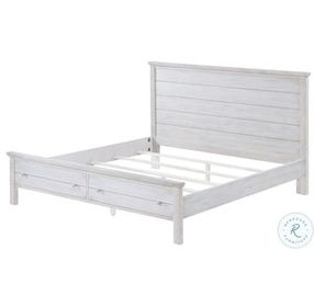 Lakeside Distressed White Storage Bedroom Set