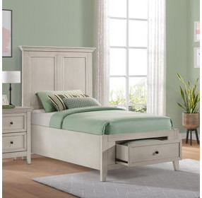 San Mateo Youth Rustic White Storage Panel Bedroom Set