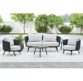 Java Dark Gray Outdoor 2 Piece Round Sintered Stone Top Occasional Table Set
