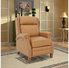Barrett Santa Fe Brandy Leather Lounge Power Recliner with Power Headrest