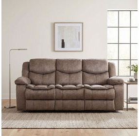 Bastrop Brown 88" Double Reclining Sofa