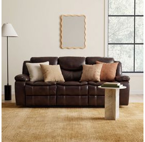 Bastrop Dark Brown 88" Reclining Sofa