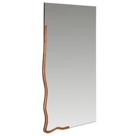 Leni Brown Rectangular Wall Mirror