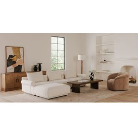 Lila Brown Rectangular Coffee Table