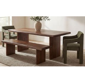 Lila Brown Small Dining Bench